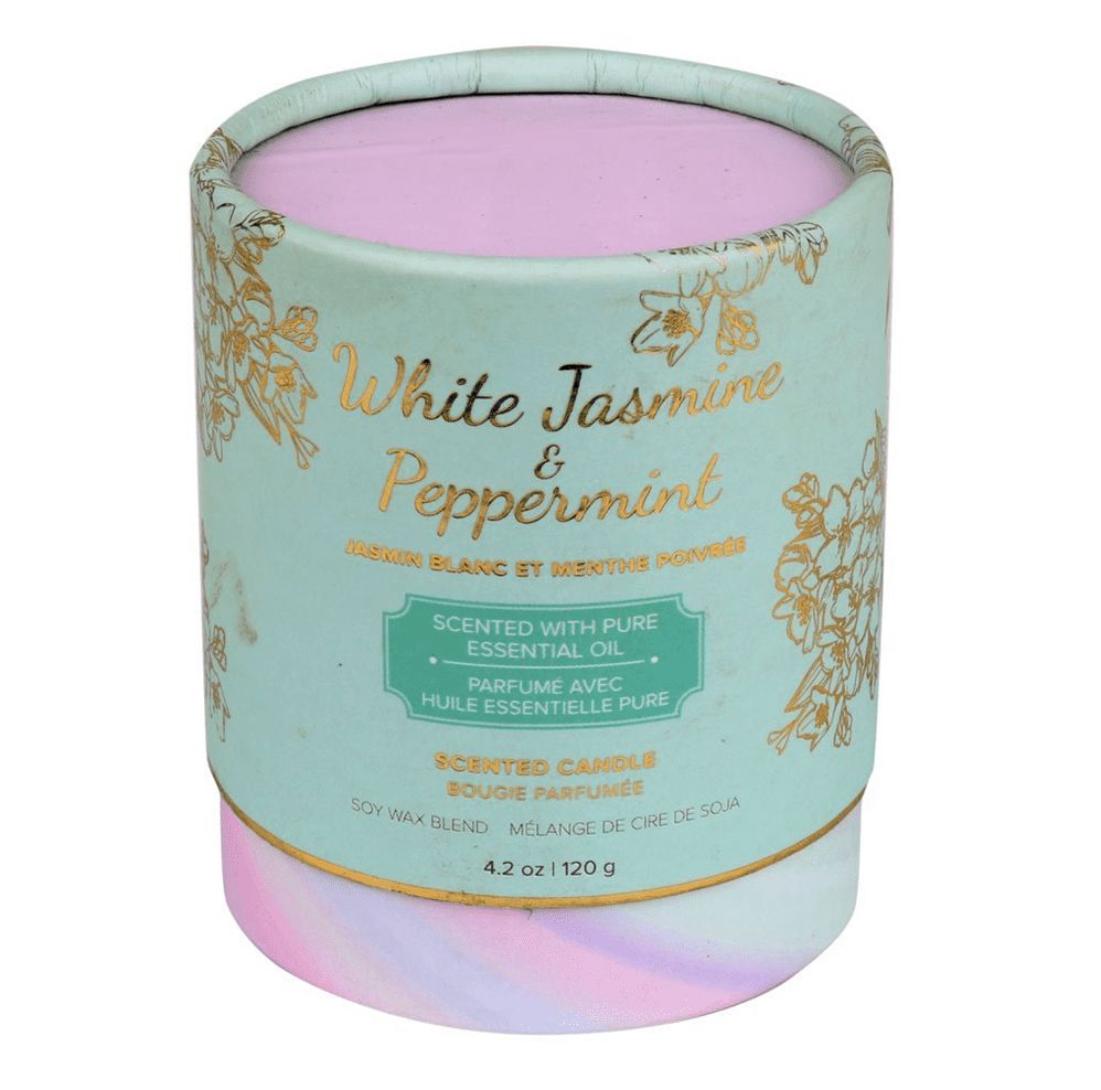 Bougie Parfumé- Jasmin blanc et Menthe Poivrée