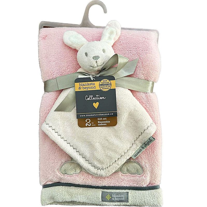 Ensemble couverture et toutou- Lapin Rose