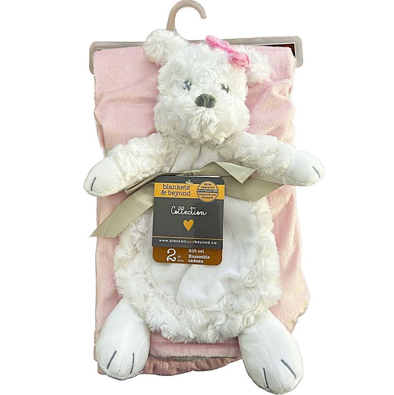 Ensemble couverture et toutou- Ourson Rose