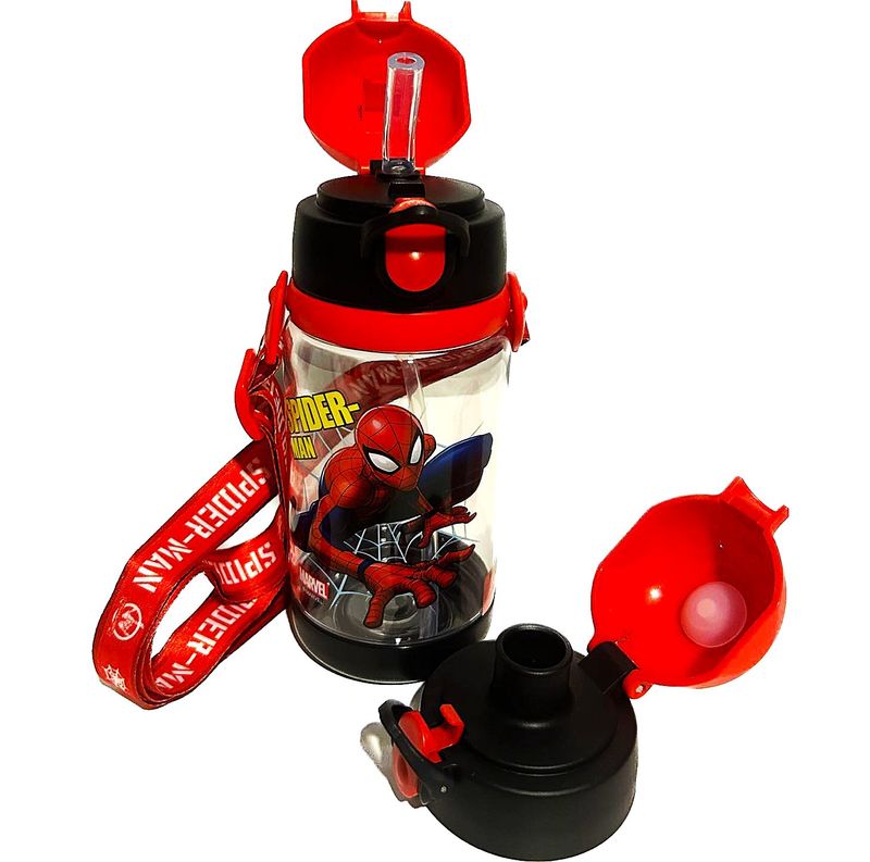 Bouteille de transport avec deux types de couvercle