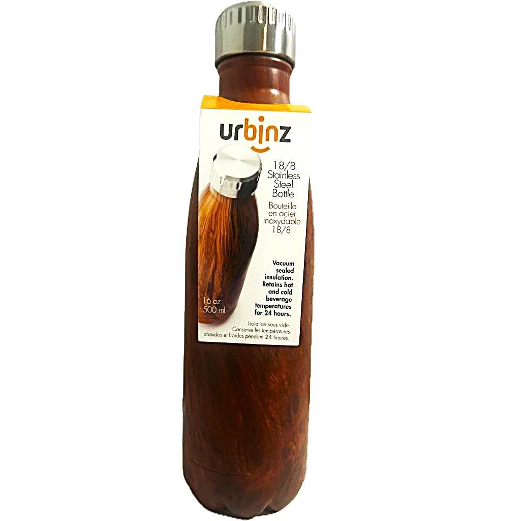 Bouteille isotherme en acier inoxydable 500 ML- Bois rouge
