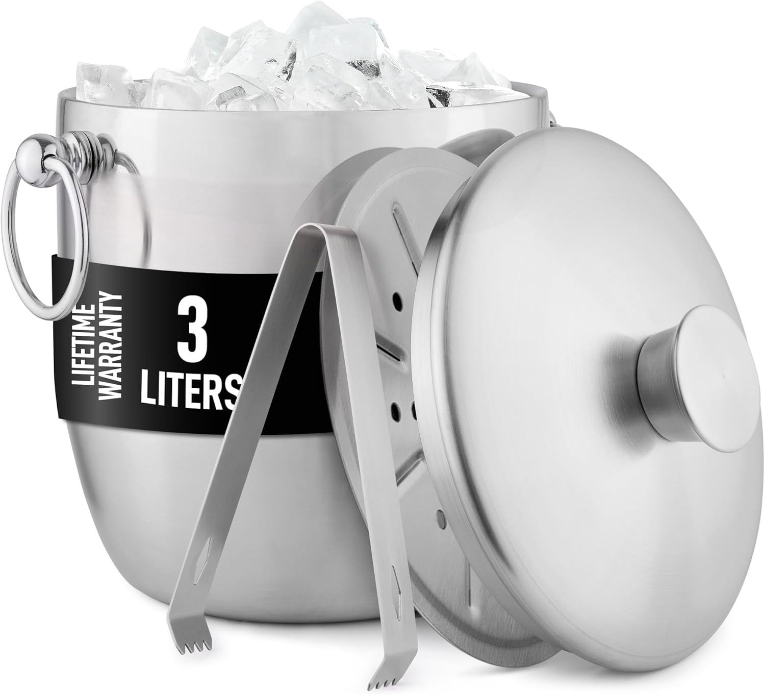 Seau à glace isotherme à double paroi de 3 litres