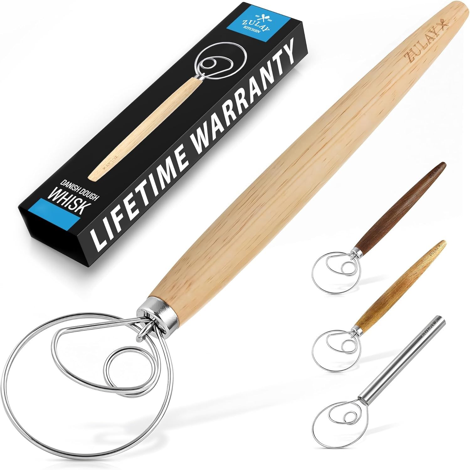 Fouet à pâte danois de 33 cm- Set de 2