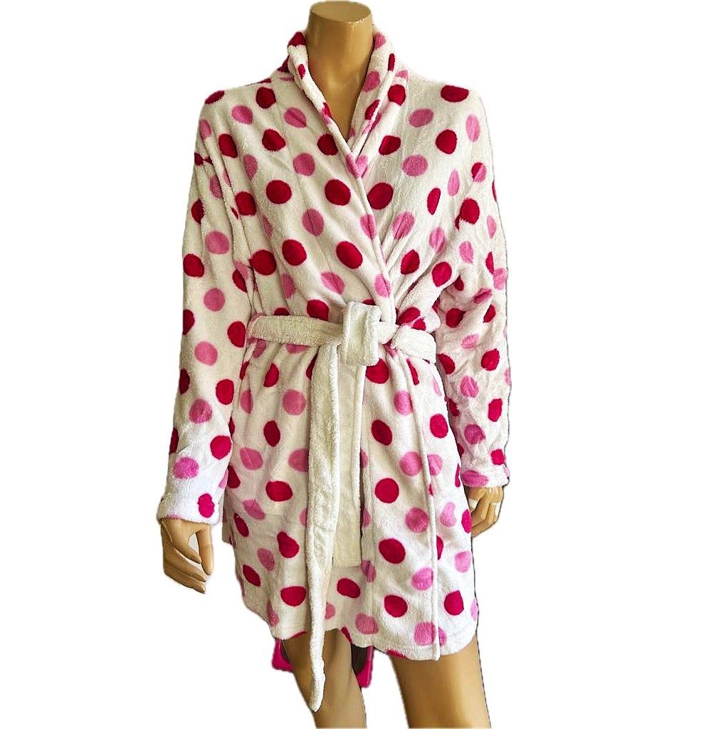 Robe de chambre Rose a pois