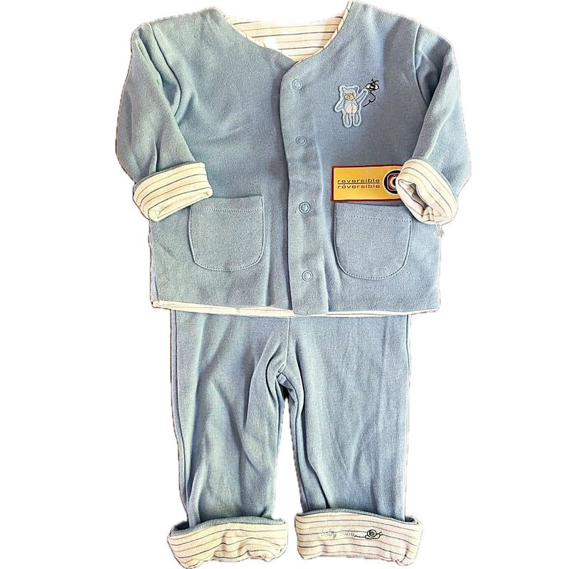 Ensemble deux pièce bleu unis
