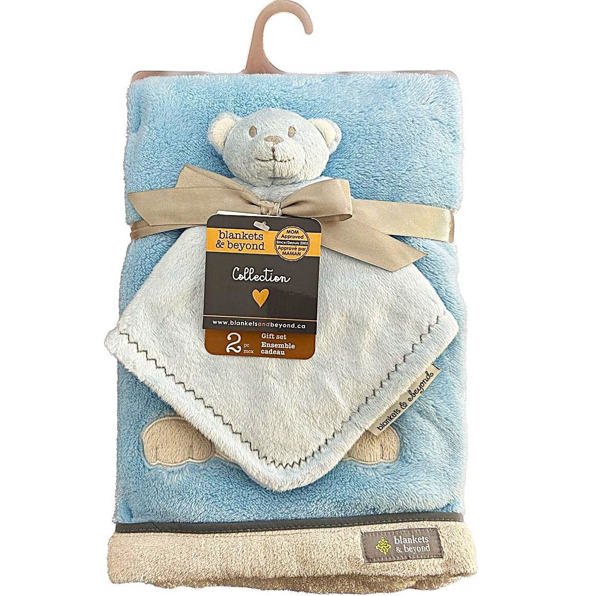 Ensemble couverture et doudou- Chien Bleu