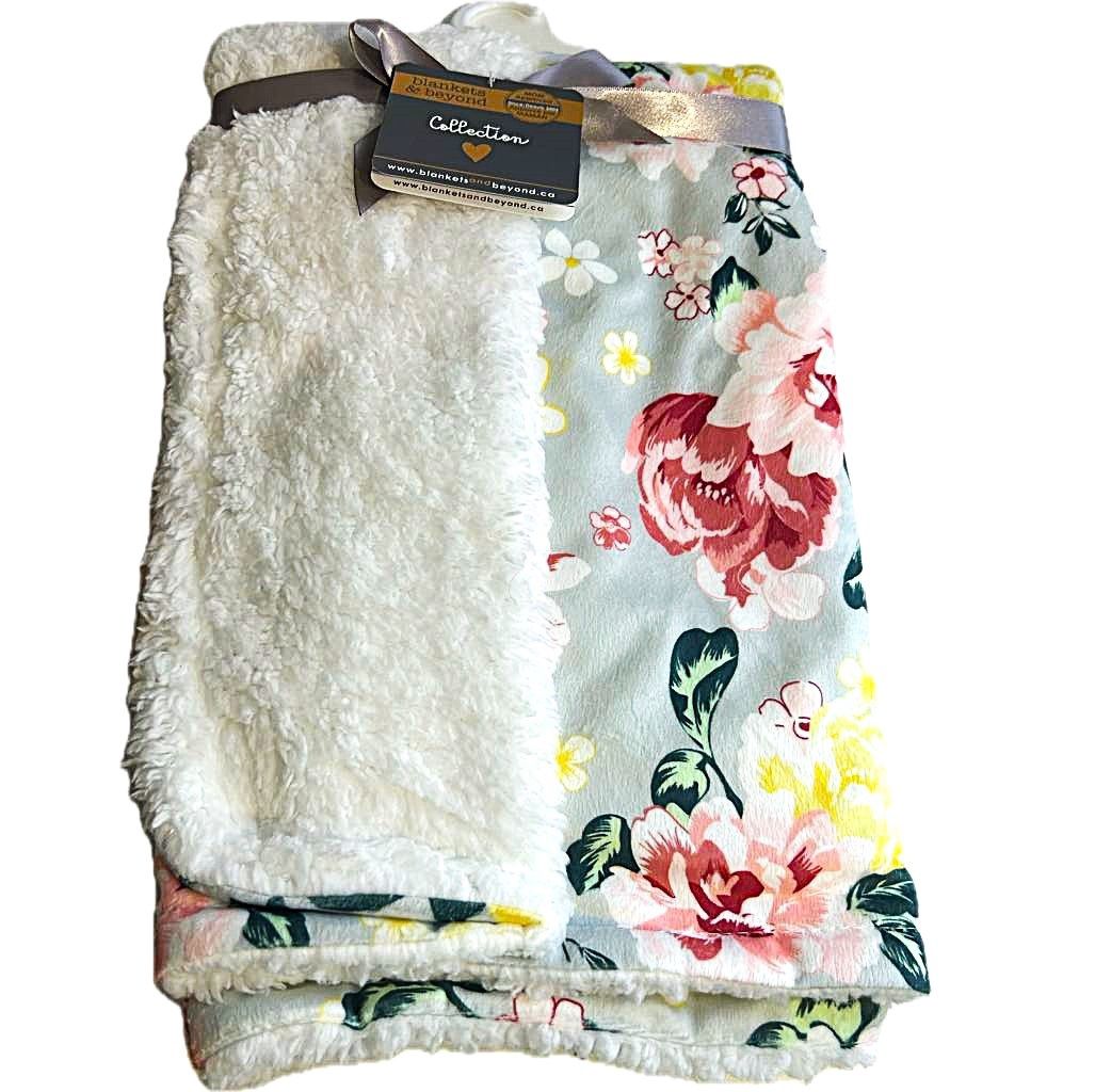 Couverture de Bébé- Gris avec fleur