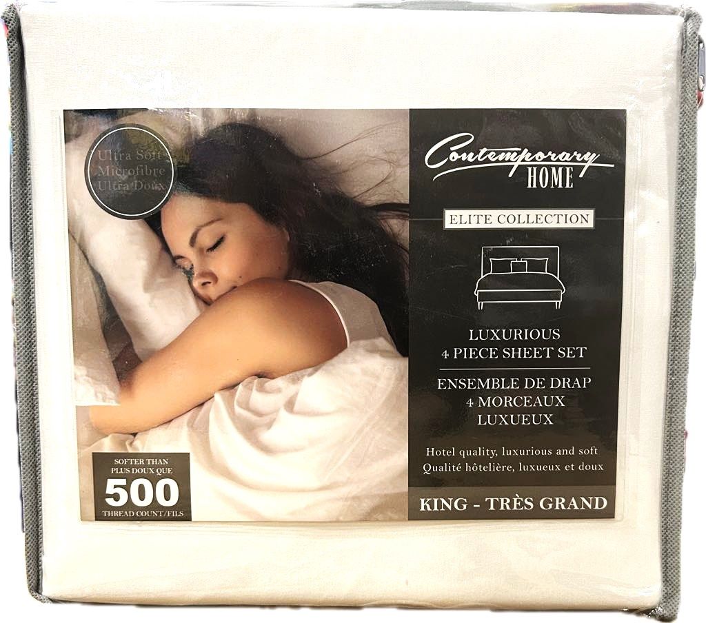 Ensemble de drap King- Blanc