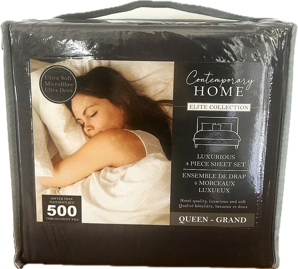 Ensemble de drap Queen- Charcoal