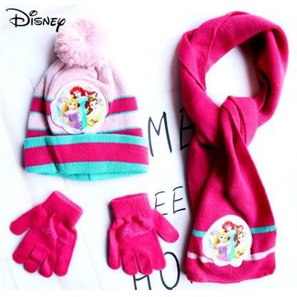 Trio tuque, mitaine et foulard Princesse