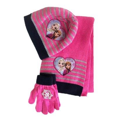 Trio tuque, mitaine et foulard- Reine des neiges