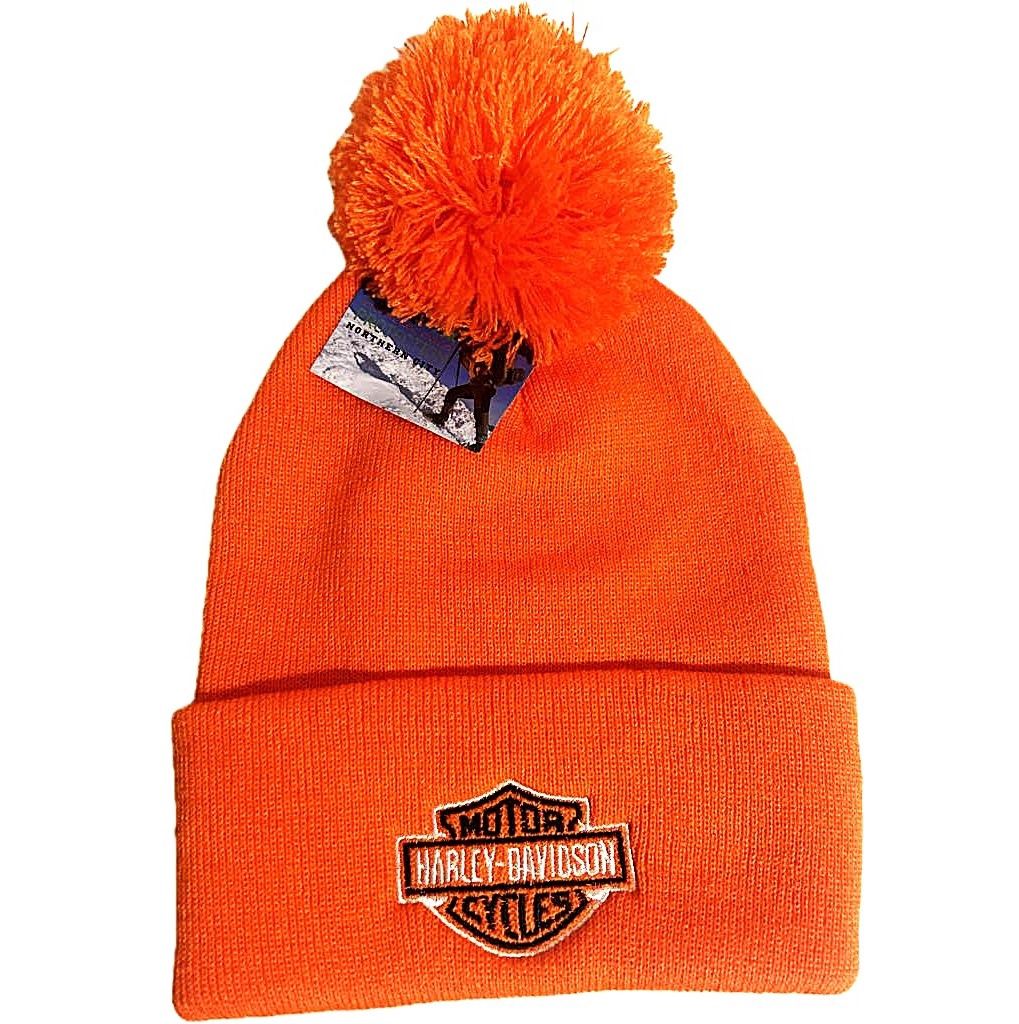 Tuque en lainage brodée Harley Davidson- Orange