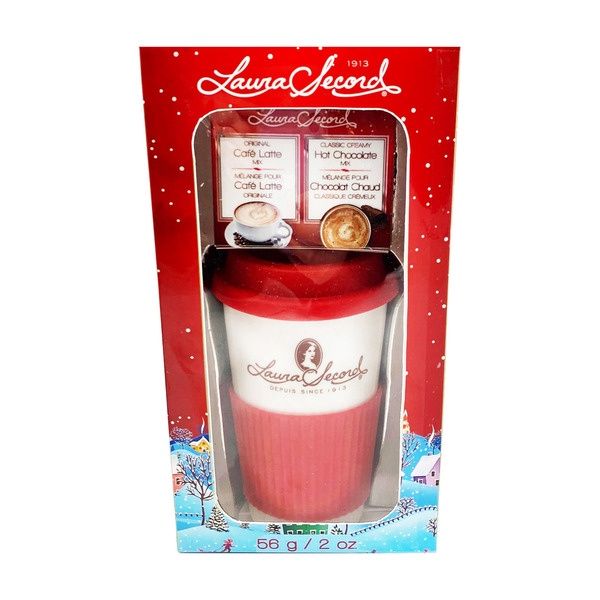 Tasse de transport Laura Secord avec 2 Chocolat Chaud