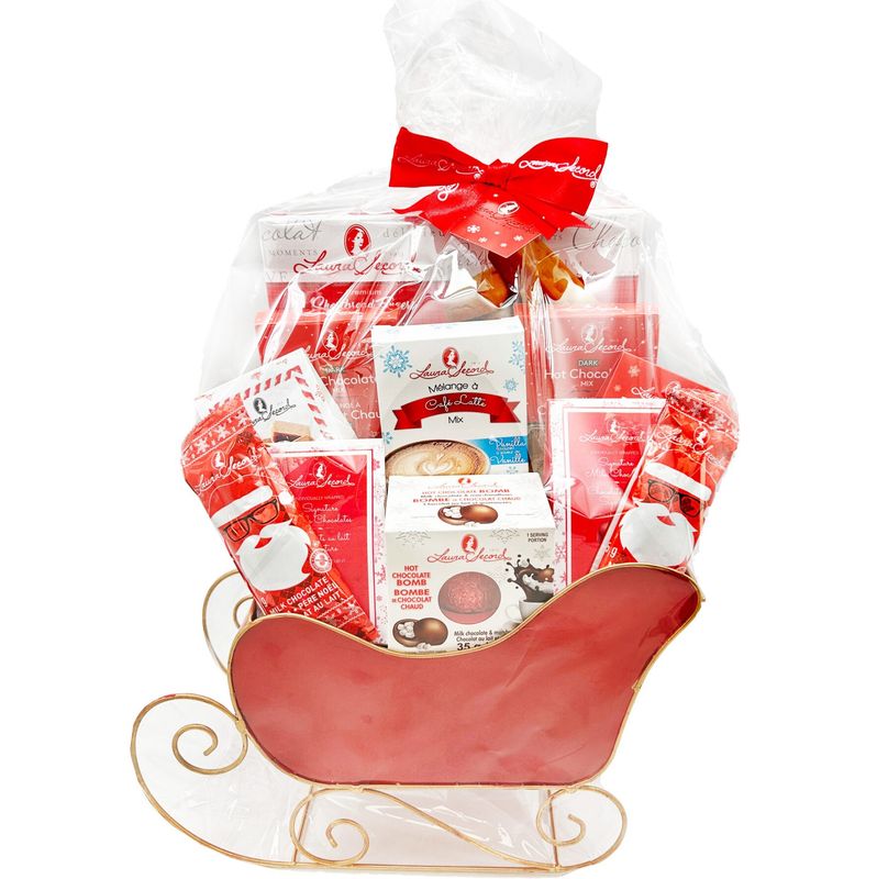 Ensemble Cadeau Panier Traîneau en Métal