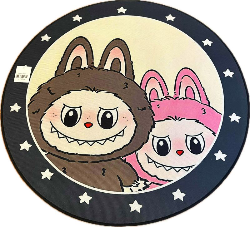 Tapis Rond Labubu duo