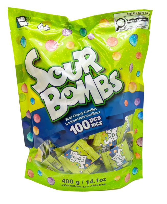 Bonbons sûrs moelleux – 100 morceaux