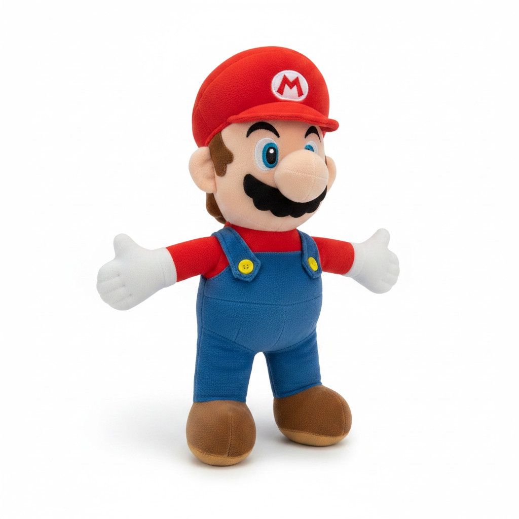 Peluche Super Mario Bros, Grandeur: 45 Cm, Model: Mario