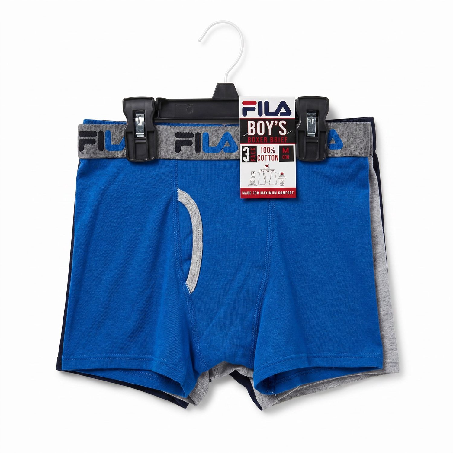 Ensemble de 3 boxeurs Fila Bleu-Gris- Noir
