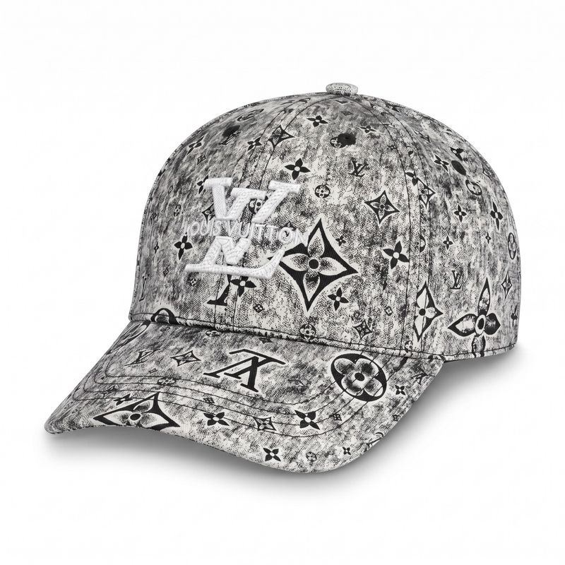 Casquette Louis Vuitton- Gris et blanc