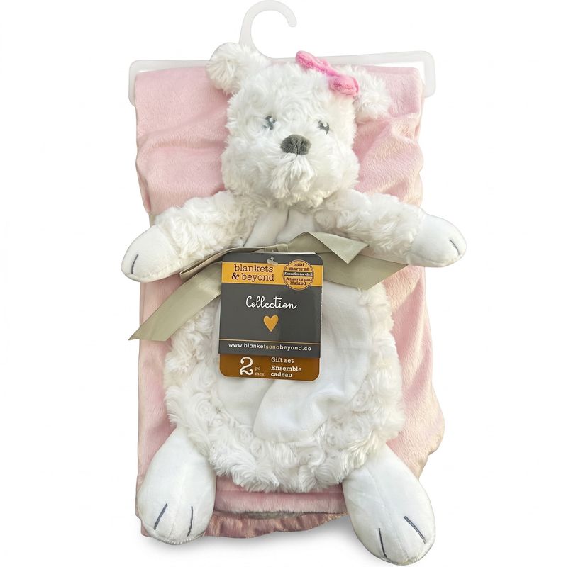Ensemble couverture et toutou- Ourson Rose