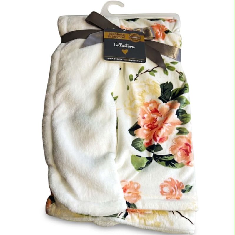 Couverture de Bébé- Crème avec fleur