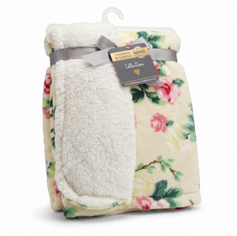 Couverture de Bébé- Beige avec fleur