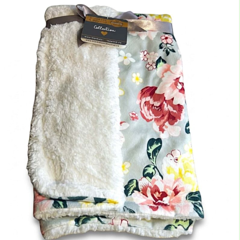 Couverture de Bébé- Gris avec fleur