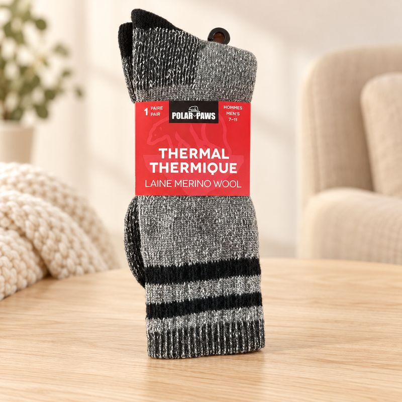 Bas de Merino Homme Gris