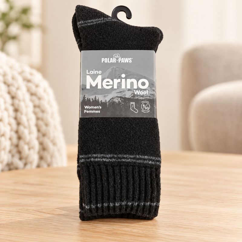 Bas de Merino Femme Noir