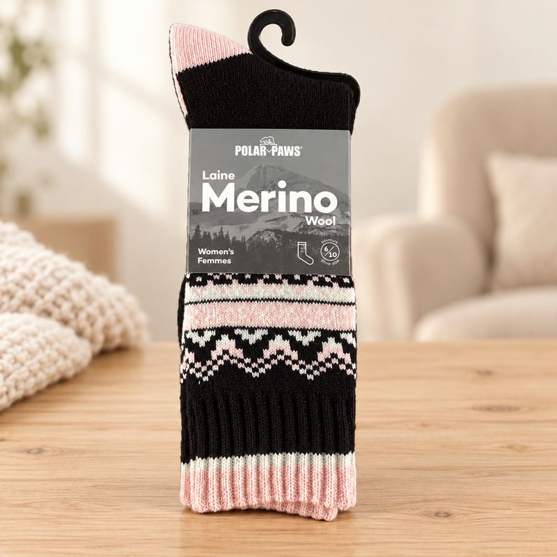Bas de Merino Femme Rose