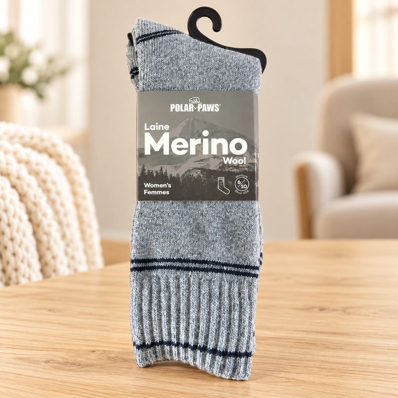 Bas de Merino Femme Bleu