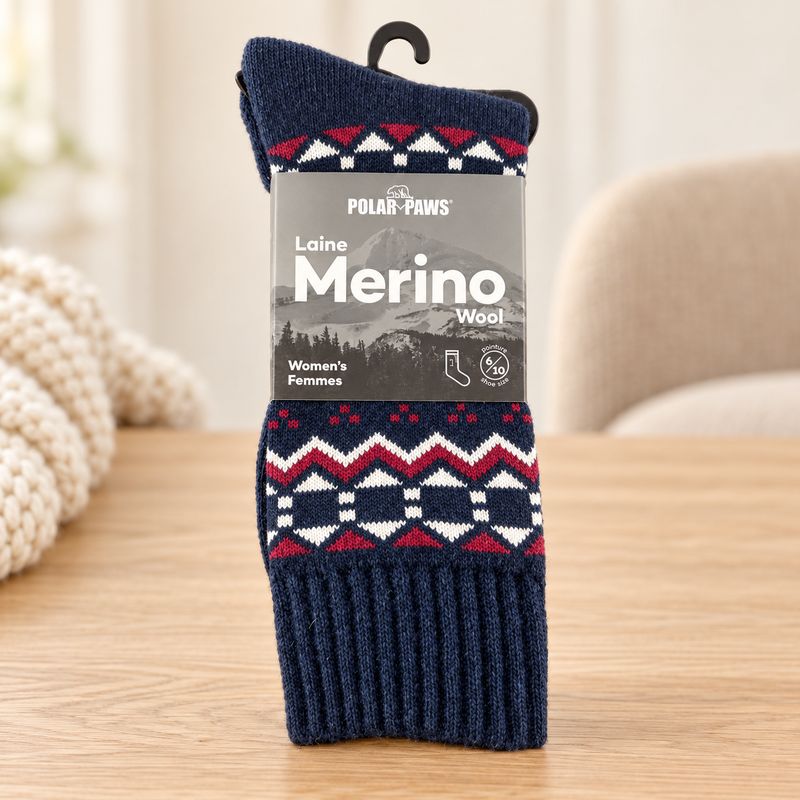 Bas de Merino Femme Marine