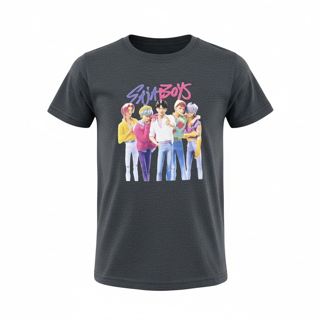 T-Shirt K-Pop- Model 1- Charcoal