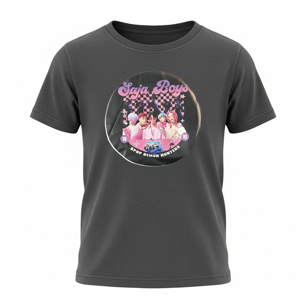 T-Shirt K-Pop- Model 5- Charcoal