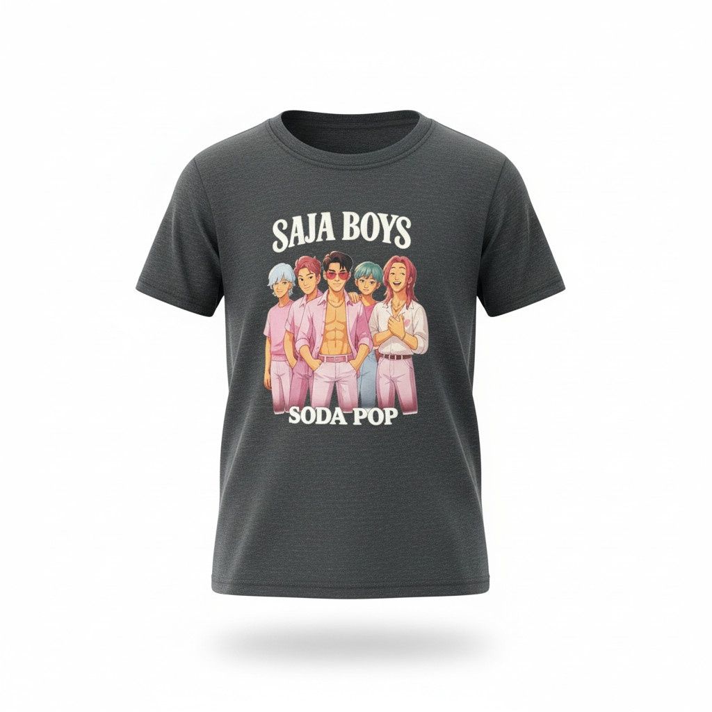 T-Shirt K-Pop- Model 2- Charcoal