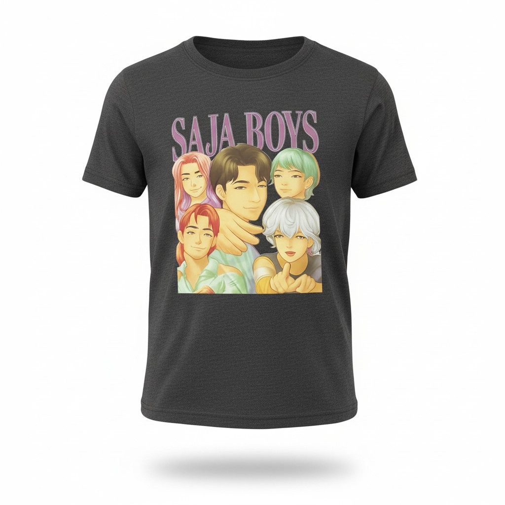 T-Shirt K-Pop- Model 3- Charcoal