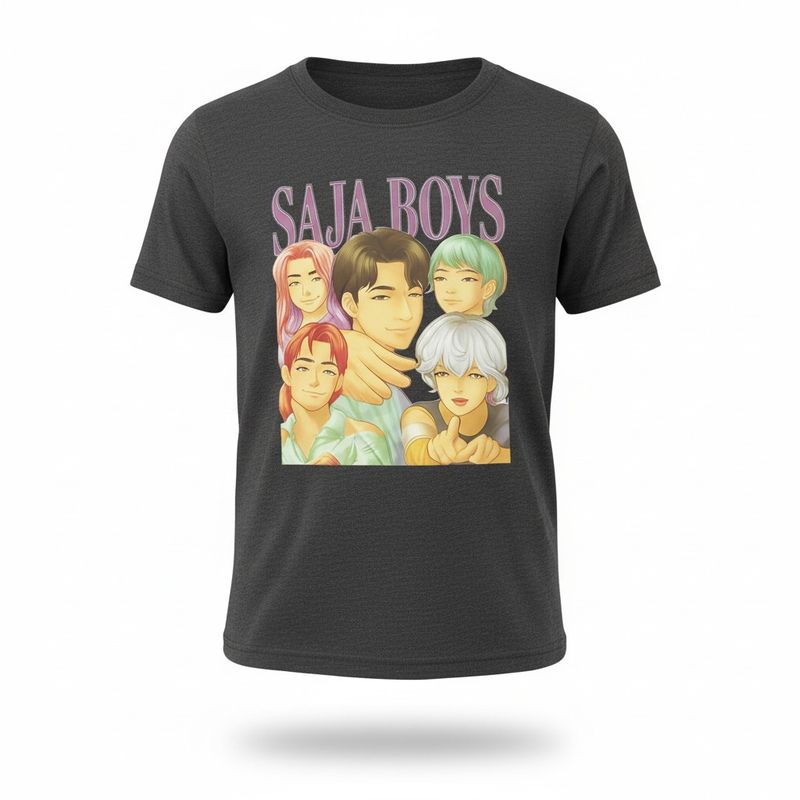 T-Shirt K-Pop- Model 3- Charcoal