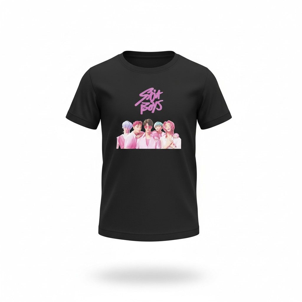 T-Shirt K-Pop- Model 4- Noir