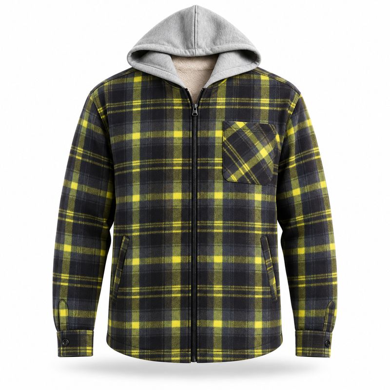 Veste doublée- Noir-Vert