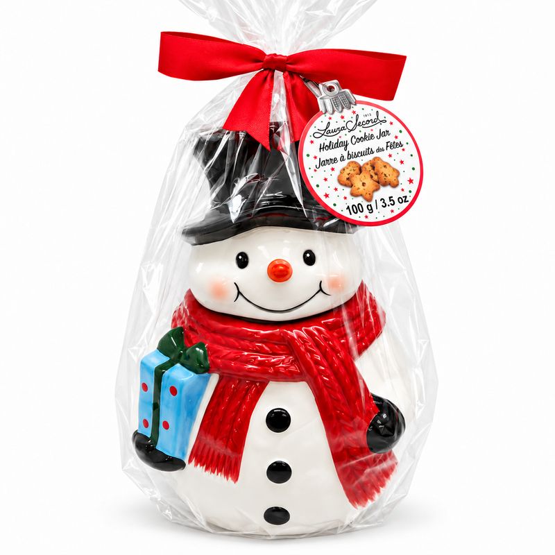 Jarre à biscuits des Fêtes Laura Secord 100 g - Bonhomme