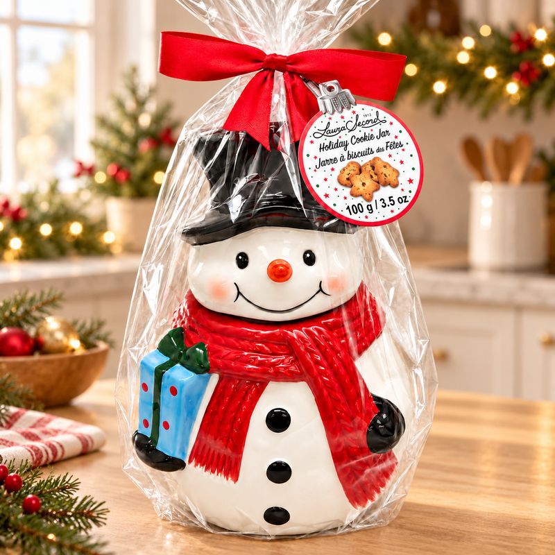 Jarre à biscuits des Fêtes Laura Secord 100 g - Bonhomme