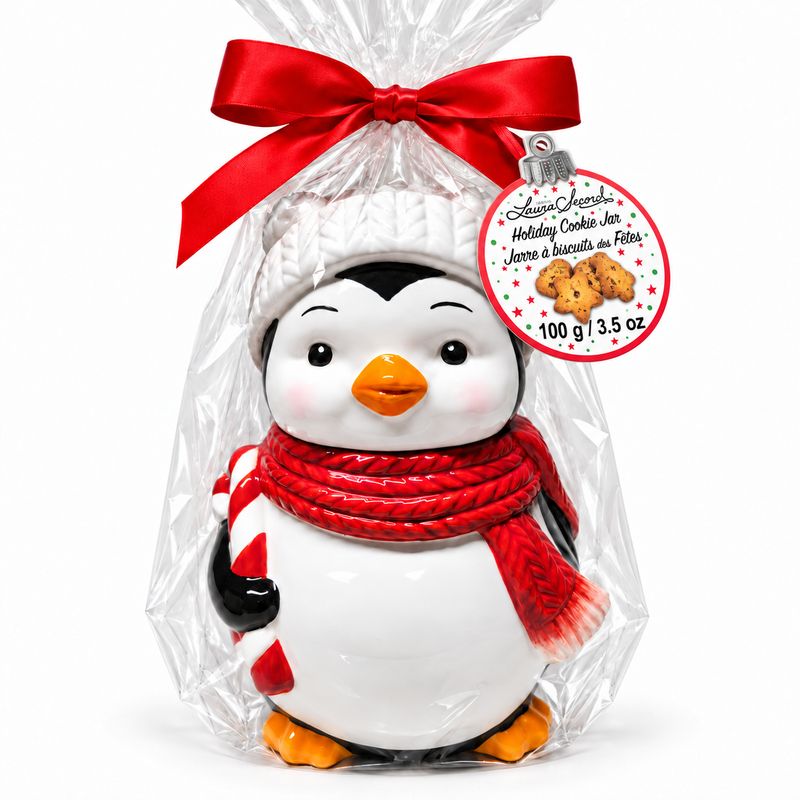 Jarre à biscuits des Fêtes Laura Secord 100 g - Pingouin