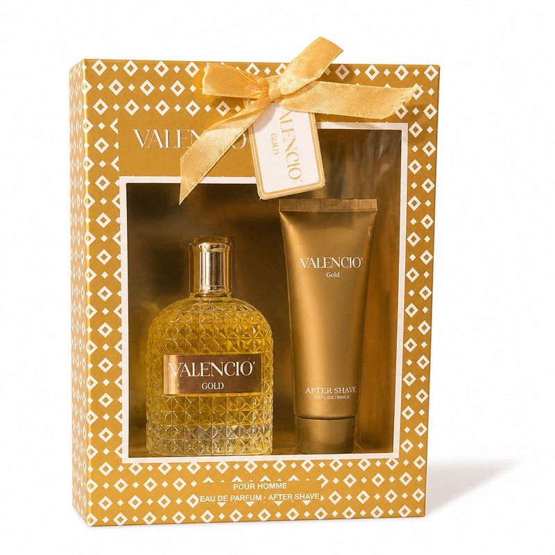 Valencio Gold Parfum et après rasage