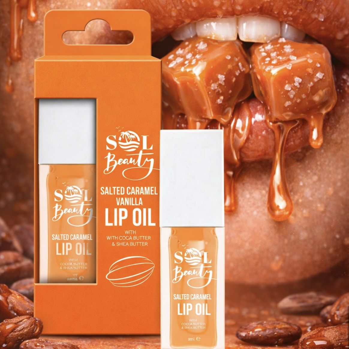 Huile à lèvres Caramel salé Vanille