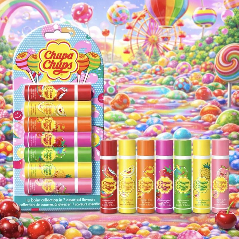 Collection de baumes à lèvres en 7 saveurs assorties
