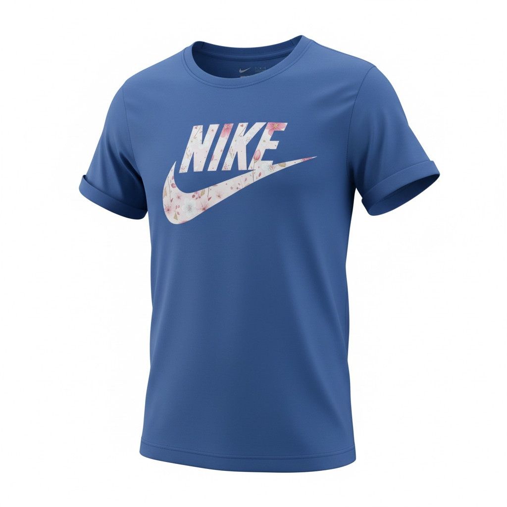 T-shirt- Nike Fleur Bleu- Small