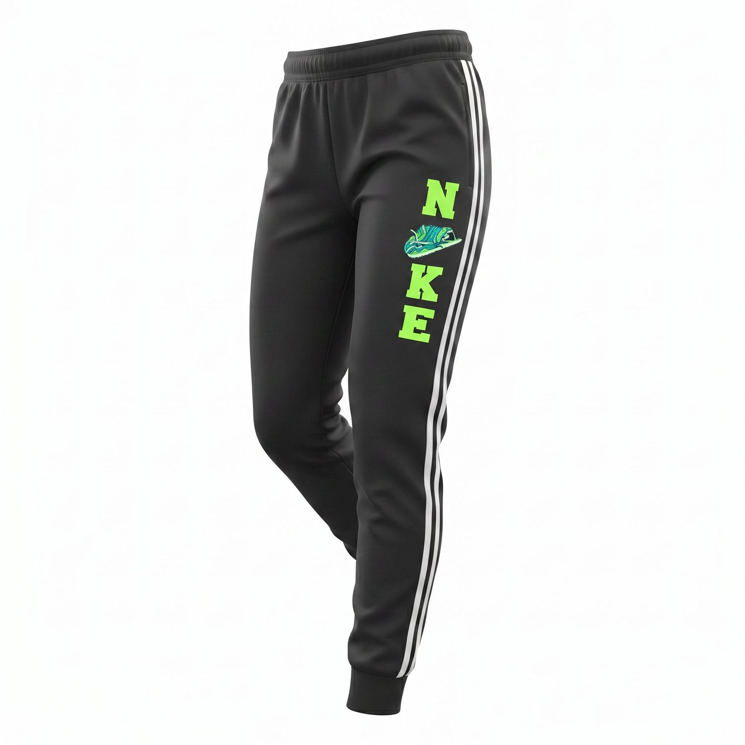 Jogging Noir- Nike vert- Small