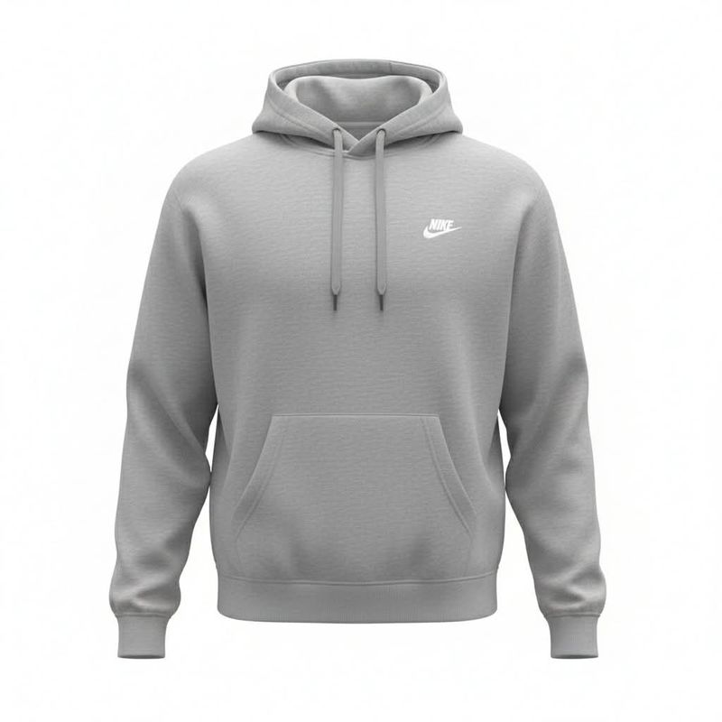 Hoodie Nike Logo Brodé- Gris- Small