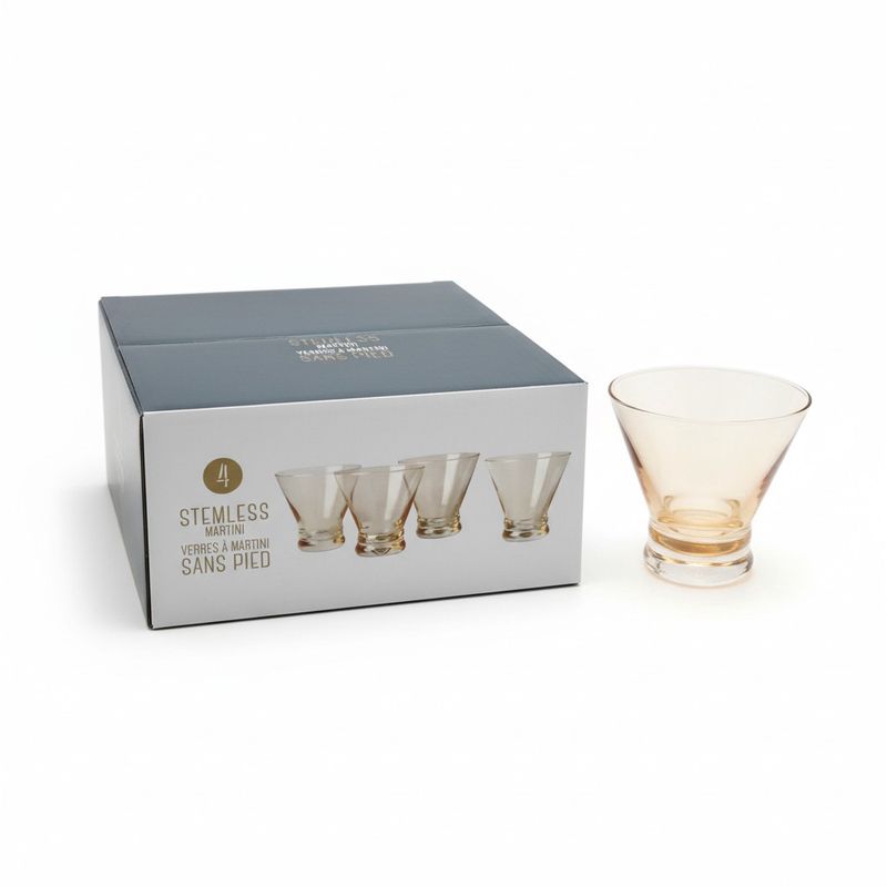 Ensemble de 4 verres à martini sans pied