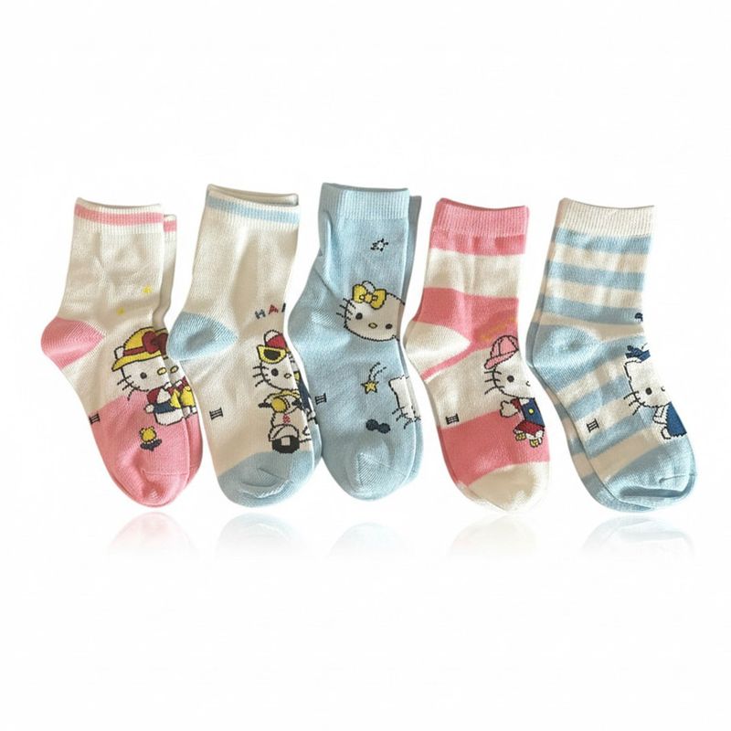 Lot de 5 Paires de bas- Hello Kitty- Large